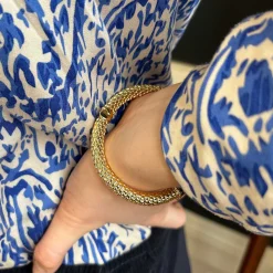 Halcyon Days Torque Bangles*Minoan Torque Forget-Me-Not & Gold Bangle