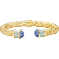 Halcyon Days Torque Bangles*Minoan Torque Forget-Me-Not & Gold Bangle