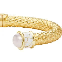 Halcyon Days Torque Bangles*Minoan Torque Pearl & Gold Bangle