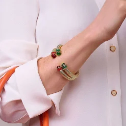 Halcyon Days Torque Bangles*Minoan Torque Ruby & Gold Bangle