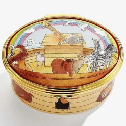 Halcyon Days Nursery & Christening*Noah'S Ark All Aboard Enamel Box |