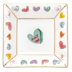 Halcyon Days Trinket Trays & Boxes*Only You White Square Trinket Tray |