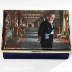 Halcyon Days Commemorative & Limited Editions*Portrait Of Hrh The Duke Of Edinburgh Enamel Box By Ralph Heimans