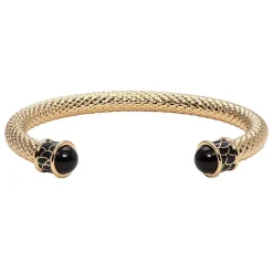Halcyon Days Torque Bangles*Salamander Torque Black Gold Bangle |