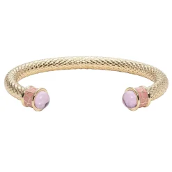 Halcyon Days Torque Bangles*Salamander Torque Rose Quartz & Gold Bangle |