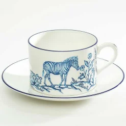 Halcyon Days Teaware*Serengeti Zebra Teacup & Saucer |