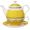 Halcyon Days Teaware*Shell Garden Floral Primula Tea For One