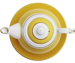 Halcyon Days Teaware*Shell Garden Floral Primula Tea For One