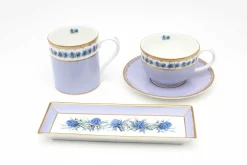 Halcyon Days Teaware*Shell Garden Floral Thistle Teacup & Saucer |