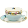 Halcyon Days Teaware*Shell Garden Teacup & Saucer