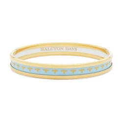 Halcyon Days Enamel Bangles*Skinny Bee Forget-Me-Not Enamel Bangle |