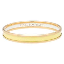 Halcyon Days Enamel Bangles*Skinny Buttercup & Gold Enamel Bangle |