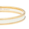 Halcyon Days Enamel Bangles*Skinny Cream & Gold Enamel Bangle |
