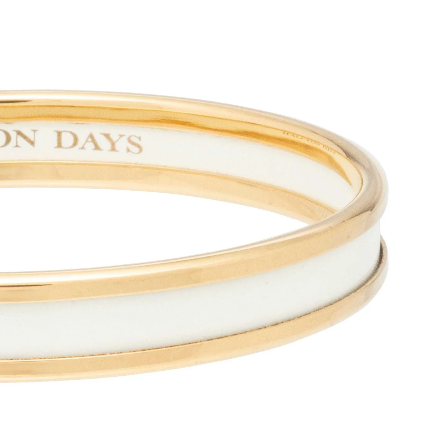 Halcyon Days Enamel Bangles*Skinny Cream & Gold Enamel Bangle |