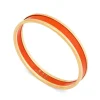 Halcyon Days Enamel Bangles*Skinny Orange & Gold Enamel Bangle |