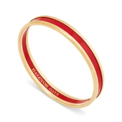 Halcyon Days Enamel Bangles*Skinny Red & Gold Enamel Bangle |
