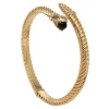Halcyon Days Hinged Bangles*Snake Twist Black & Gold Bangle |