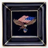 Halcyon Days Trinket Trays & Boxes*Star Spangled Banner Square Trinket Tray