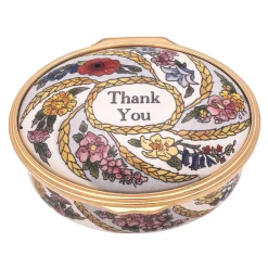 Halcyon Days Message & Occasions*Thank You Enamel Box |