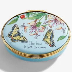 Halcyon Days Message & Occasions*The Best Is Yet To Come Enamel Box |