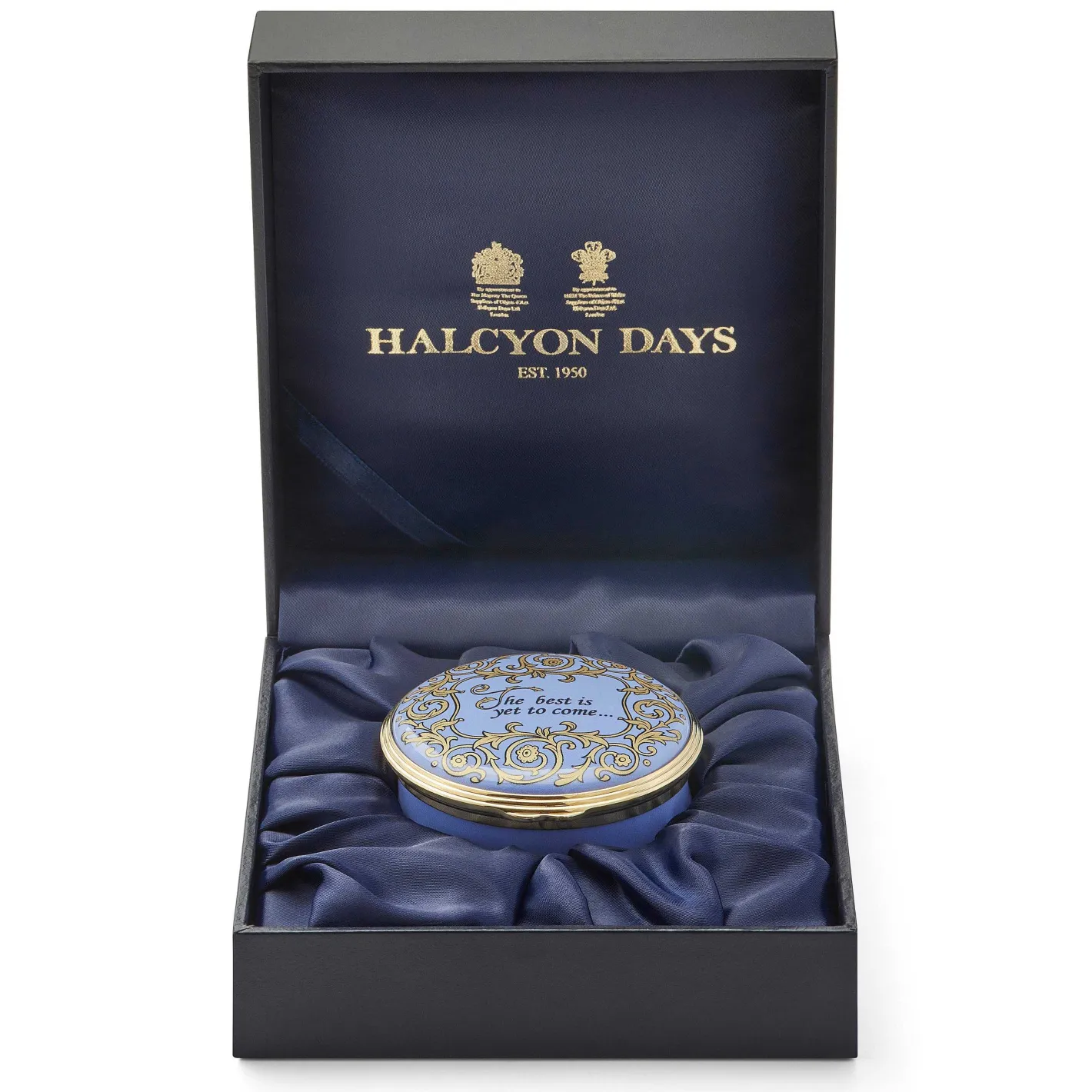 Halcyon Days Personalisation*The Best Is Yet To Come Enamel Box - Personalised
