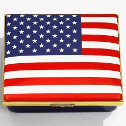 Halcyon Days Iconic America*The Stars & Stripes Enamel Box |