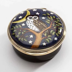 Halcyon Days Message & Occasions*Too-Wit Too-Woo, I Love You Enamel Box |