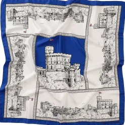 Halcyon Days Silk Scarves*Windsor Castle Blue Silk Scarf |