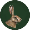 Halcyon Days Birchwood Trays*Woodland Wildlife Hare Round Birchwood Tray