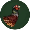 Halcyon Days Birchwood Trays*Woodland Wildlife Pheasant Round Birchwood Tray